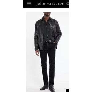 John Varvatos Bowery Slim Straight Jeans In Eclipse Size: 32